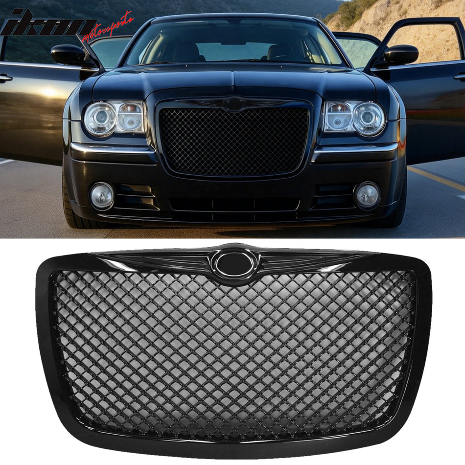 2005-2010 Chrysler 300 300C Bentley Style Front Upper Grille B Emblem