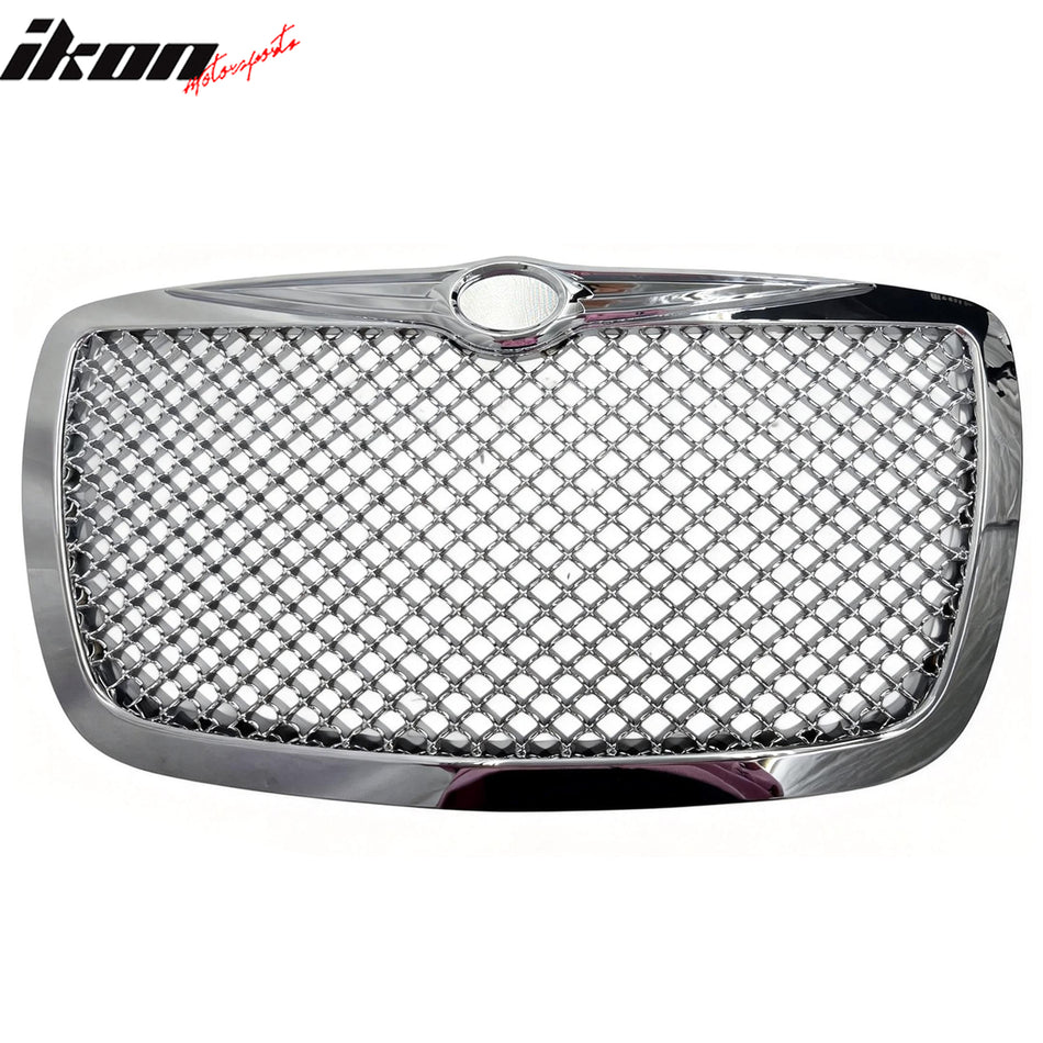 2005-2010 Chrysler 300 C Mesh Style Front Bumper Grille Chrome ABS