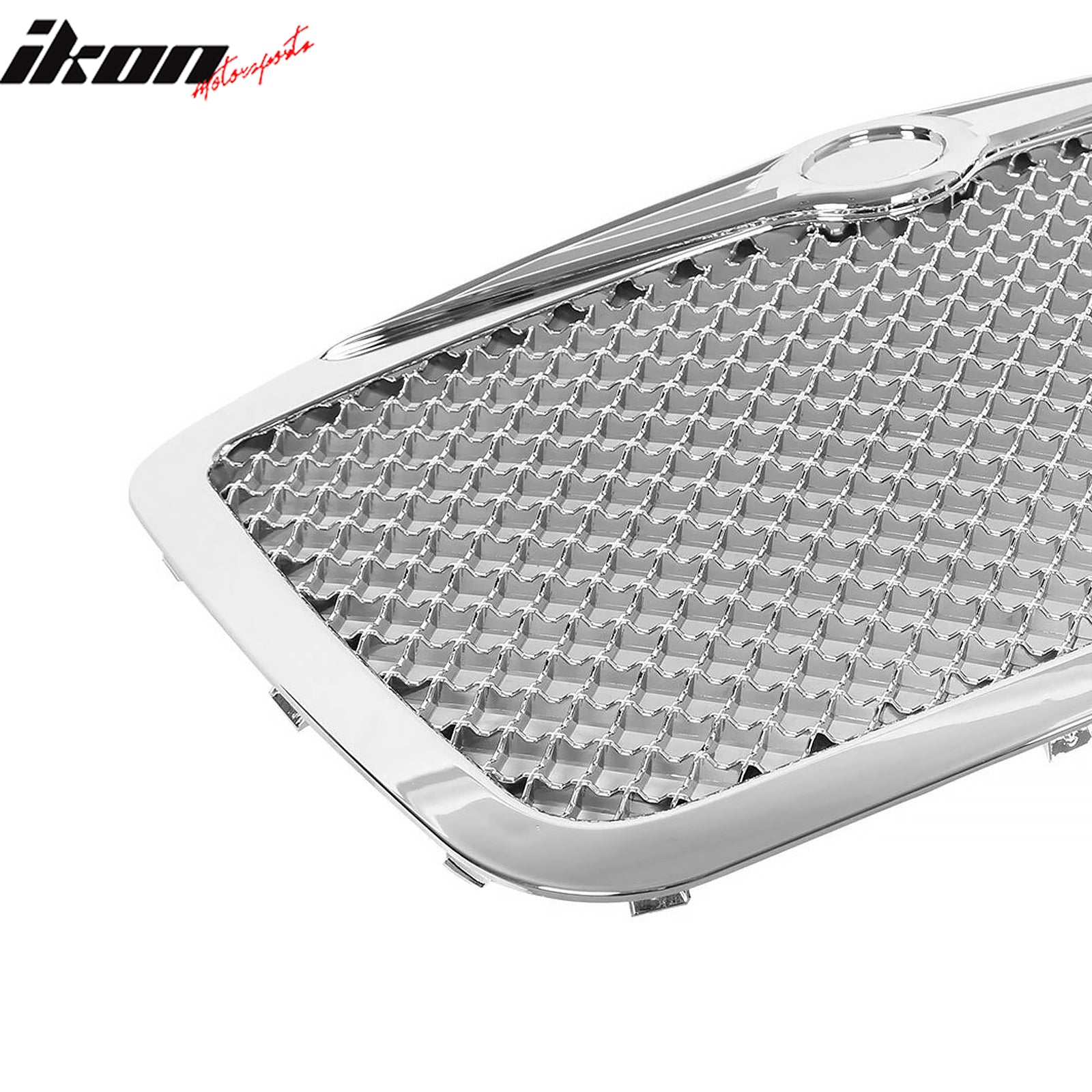 Fits 05-10 Chrysler 300 C Mesh Style Front Bumper Grille Cover Guard Chrome ABS