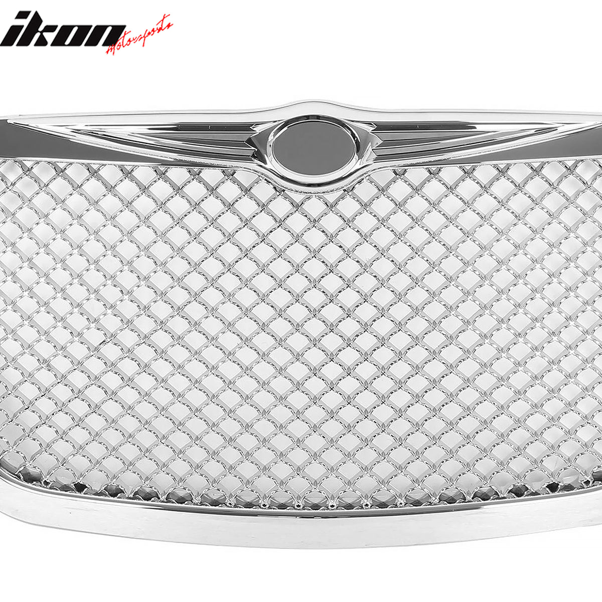 Fits 05-10 Chrysler 300 C Mesh Style Front Bumper Grille Cover Guard Chrome ABS