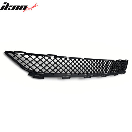 IKON MOTORSPORTS Front Lower Insert Grille, Compatible with 2015-2021 Chrysler 300/300C (Will Not Fit Bumper W/ Camera), Bentley Mesh Style Matte Black Replacement Front Bumper Hood Grill 1PC