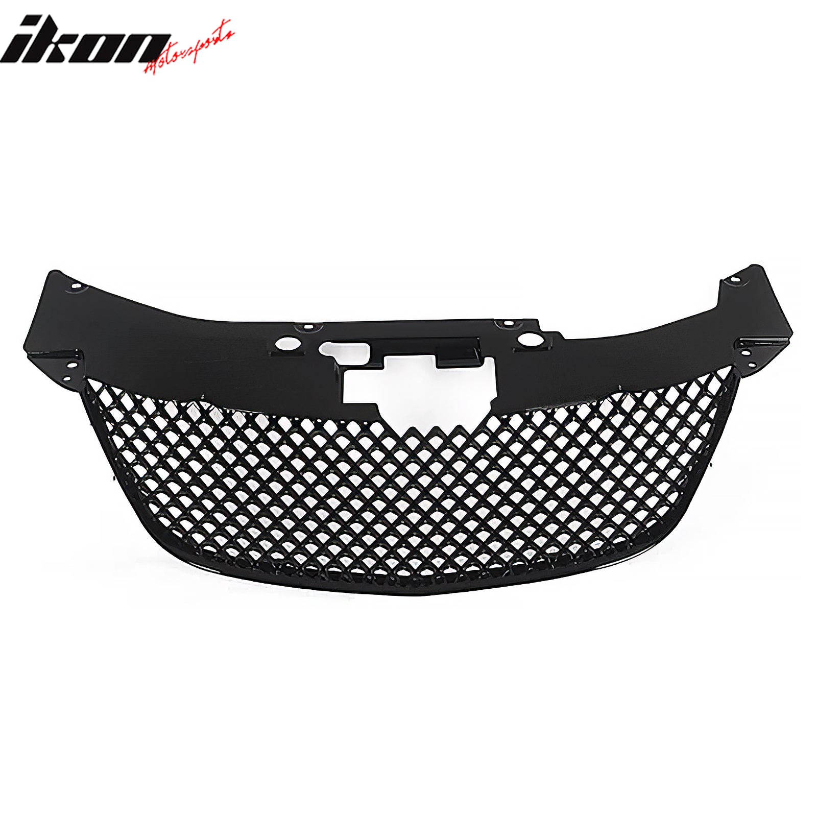 IKON MOTORSPORTS Front Bumper Grille, Compatible with 2007-2010 Chrysler Sebring Convertible 2DR, Bently Mesh Style Black ABS Replacement Front Bumper Grill Assembly, 1PC