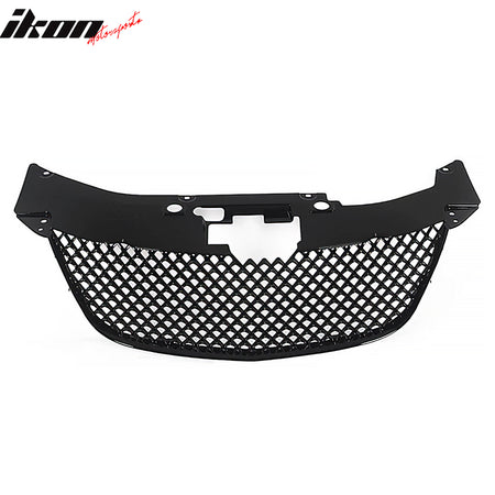 IKON MOTORSPORTS Front Bumper Grille, Compatible with 2007-2010 Chrysler Sebring Convertible 2DR, Bently Mesh Style Black ABS Replacement Front Bumper Grill Assembly, 1PC