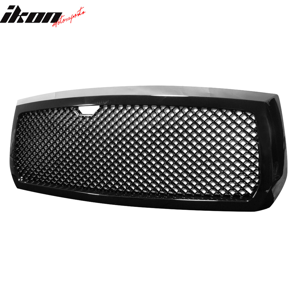 Fits 05-07 Dodge Dakota Mesh Style Front Bumper Hood Upper Grille Gloss Black
