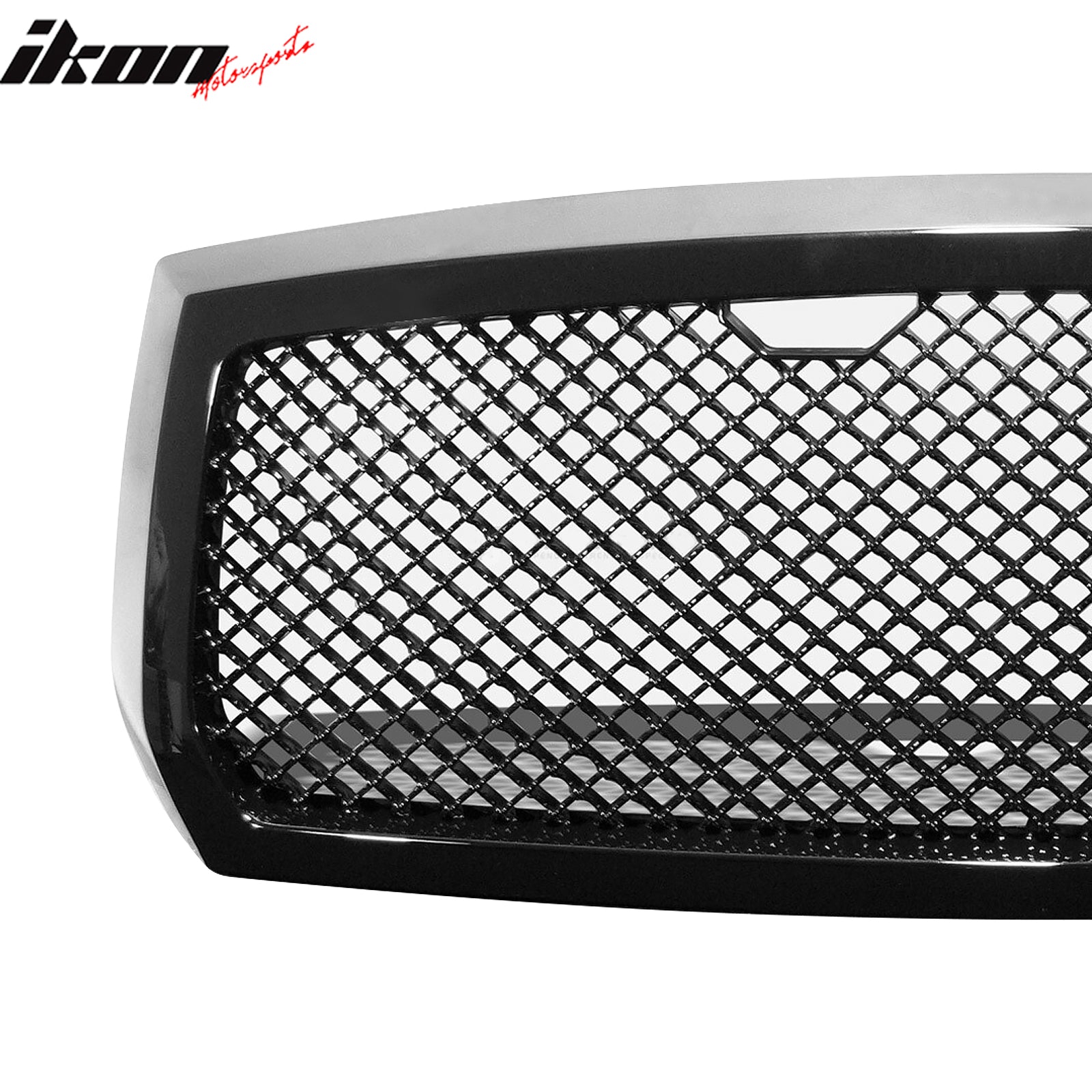 Fits 05-07 Dodge Dakota Mesh Style Front Bumper Hood Upper Grille Gloss Black