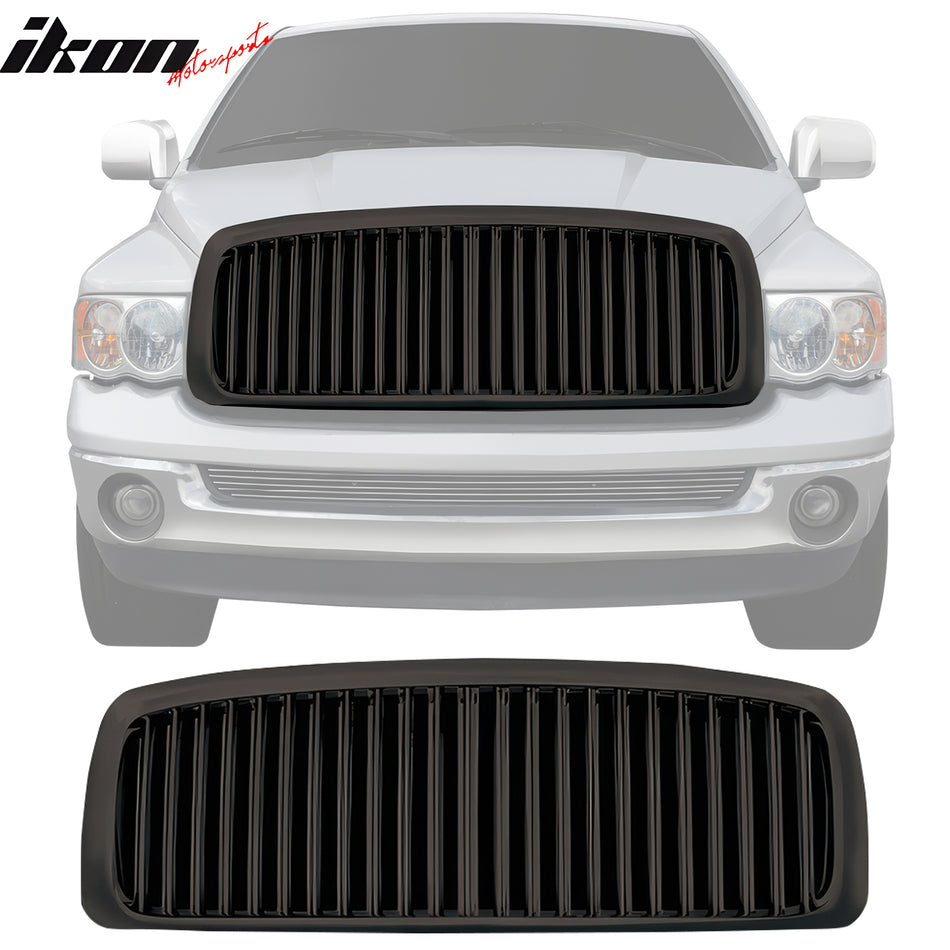 2002-2005 Ram 1500/2500/3500 Vertical Style Bumper Upper Grille ABS