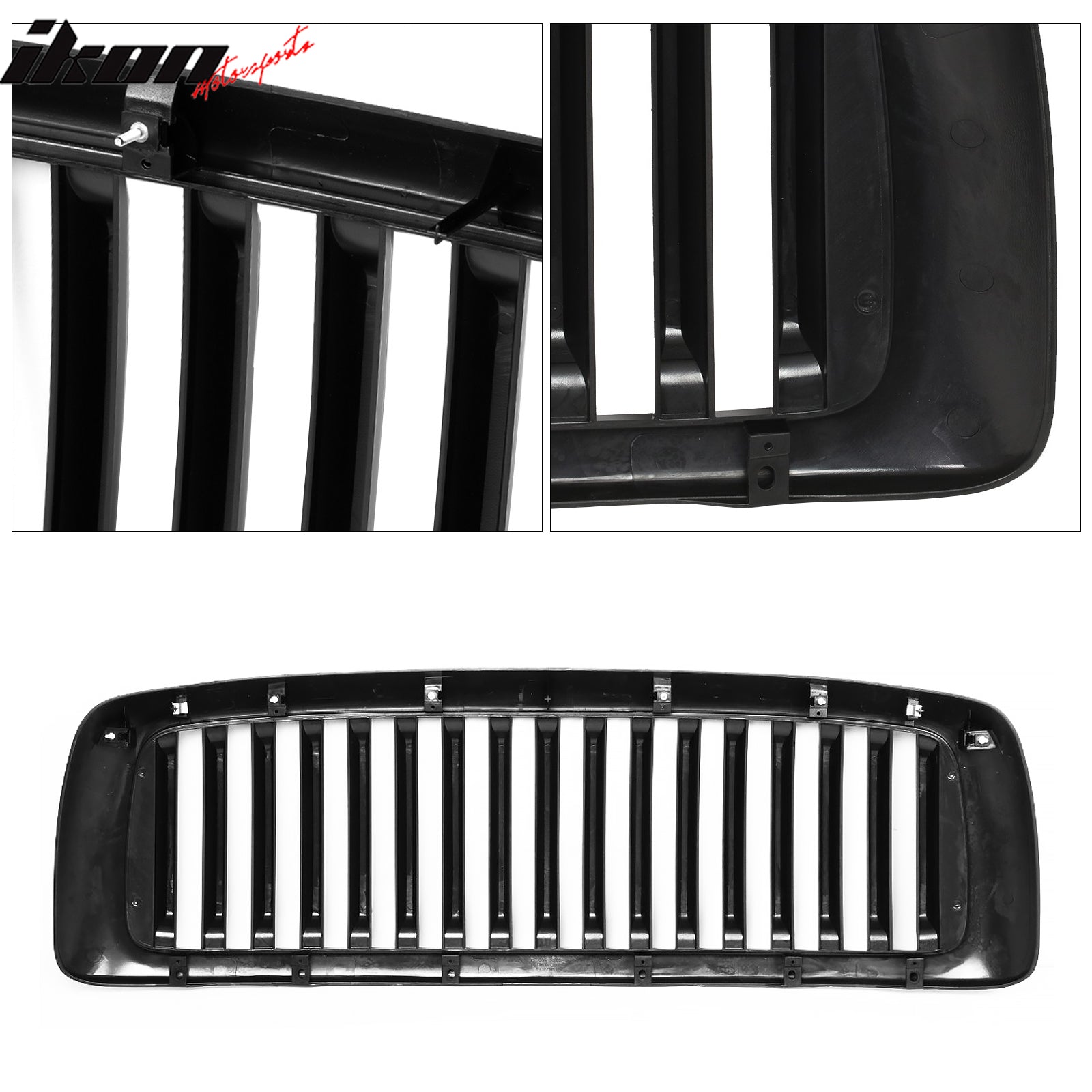 Fits 02-05 Dodge Ram 1500/2500/3500 Vertical Style Bumper Hood Upper Grille ABS