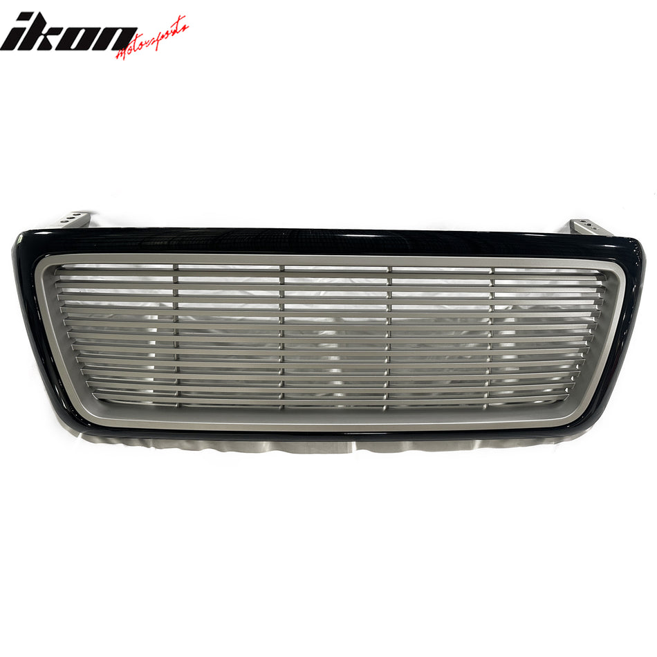 2004-2008 Ford F-150 F150 H Bar Style Front Bumper Upper Billet Grille