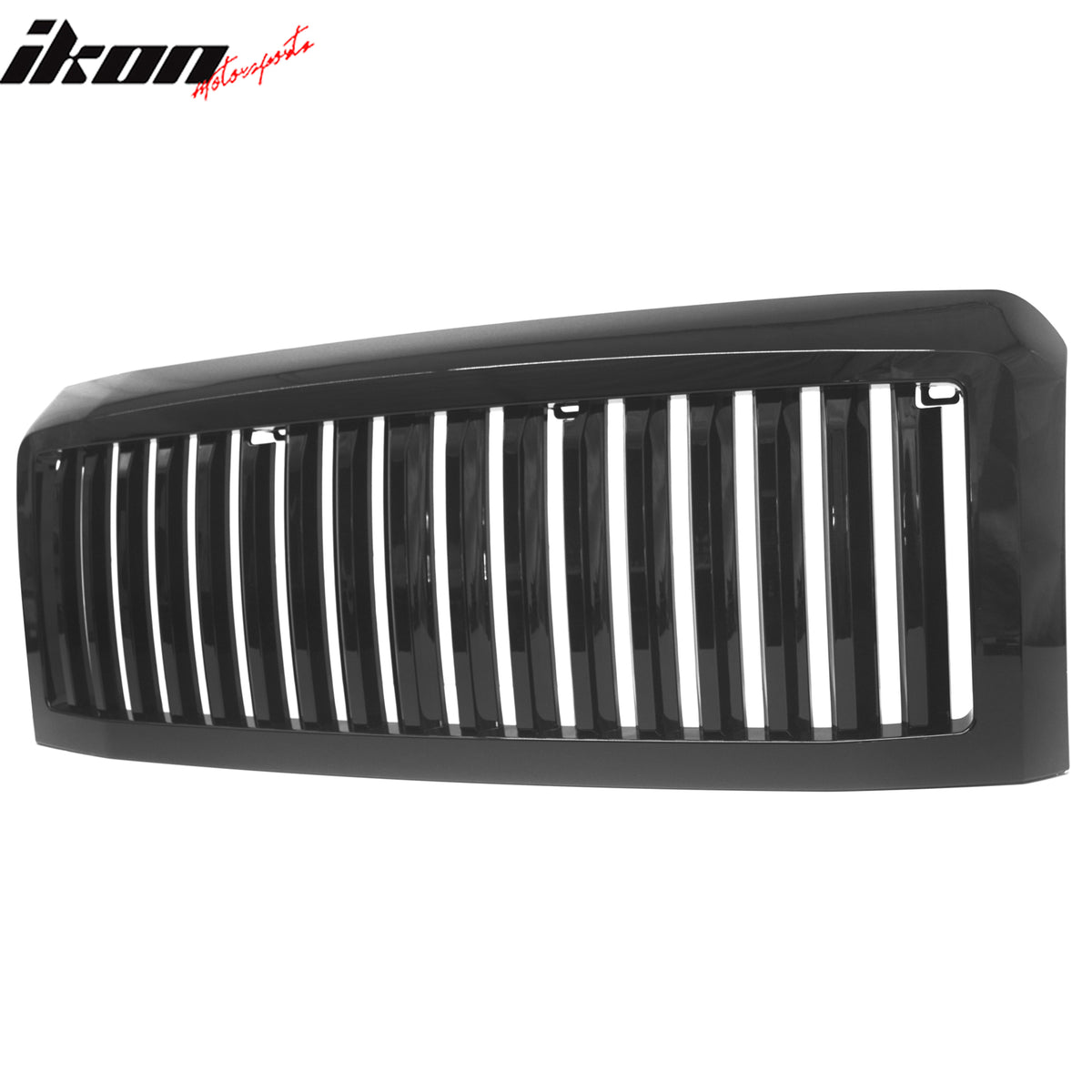 Fits 08-10 Ford F-250 Super Duty Vertical Bar Style Front Grille ABS Gloss Black