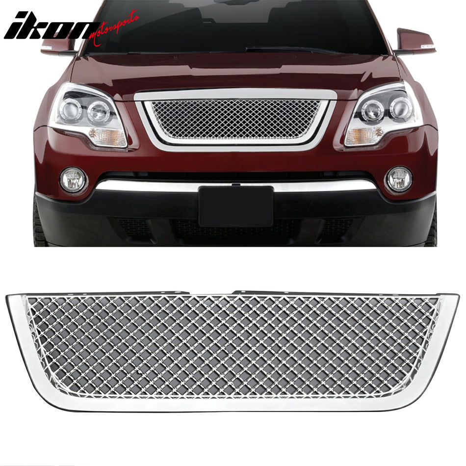 2007-2012 GMC Acadia Mesh Style Chrome Front Upper Mesh Grille ABS