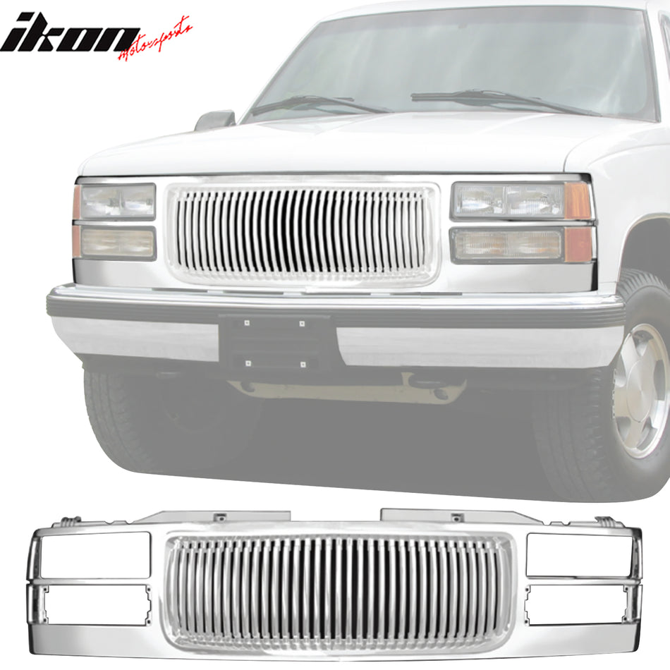 1994-2001 GMC C1500/C2500/C3500/K1500/K2500 Vertical Chrome Grille ABS