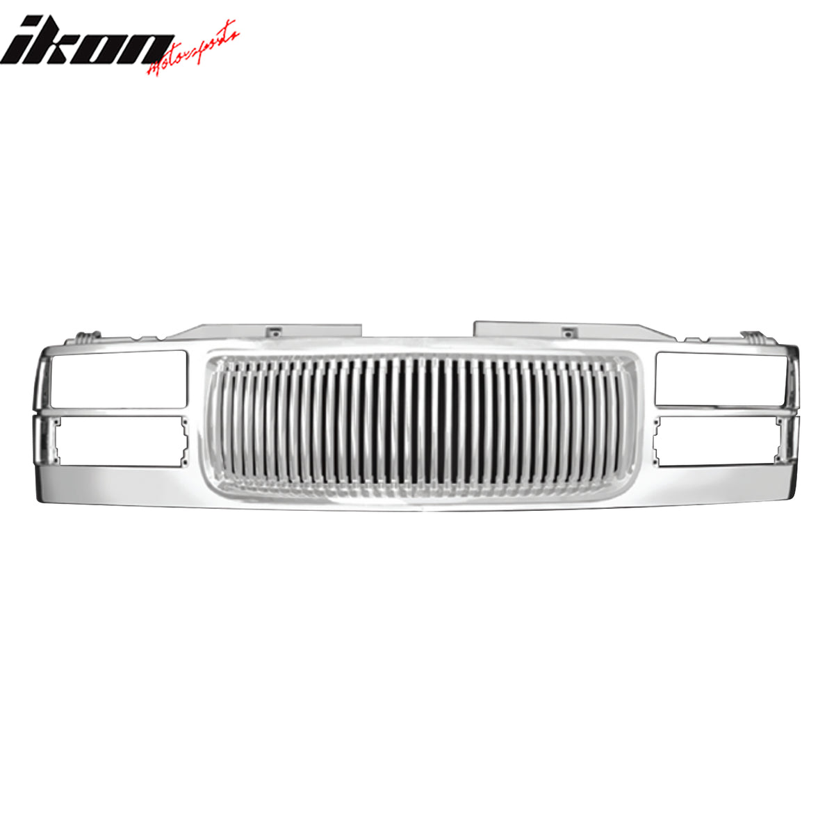 Fits 94-01 GMC C1500/C2500/C3500/K1500/K2500/K3500 Vertical Chrome Upper Grille