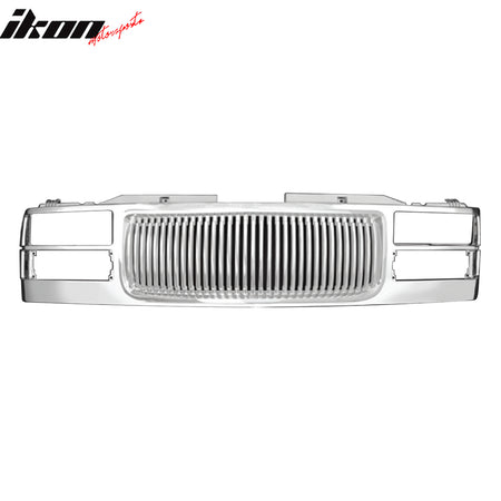 Fits 94-01 GMC C1500/C2500/C3500/K1500/K2500/K3500 Vertical Chrome Upper Grille