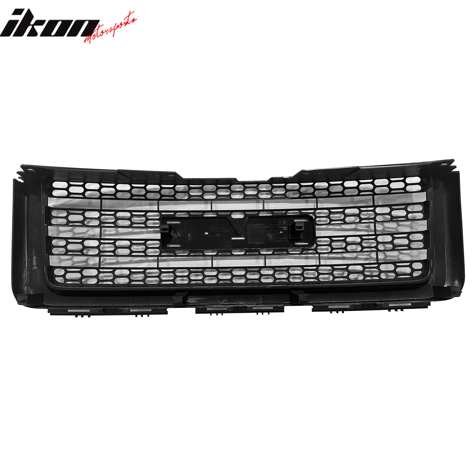 IKON MOTORSPORTS Front Bumper Upper Grille, Compatible with 2007-2013 GMC Sierra 1500, 11-13 HD Denali Style Matte Black ABS Plastic Replacement Front Bumper Grill Assembly