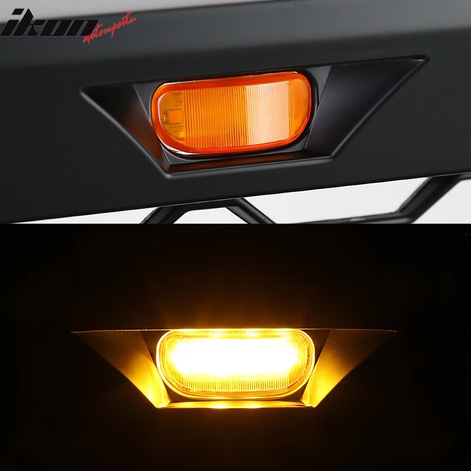 Fits 10-18 Dodge Ram 2500 Raptor Inspired Style Grille Gloss Black w/ Amber LED