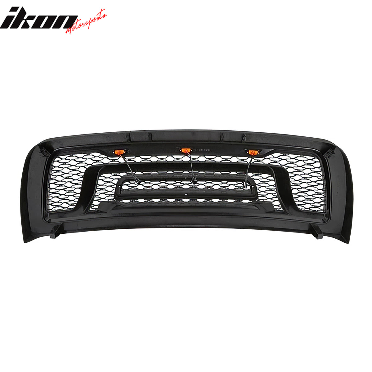 Fits 10-18 Dodge Ram 2500 Raptor Inspired Style Grille Matte Black w/ Amber LED