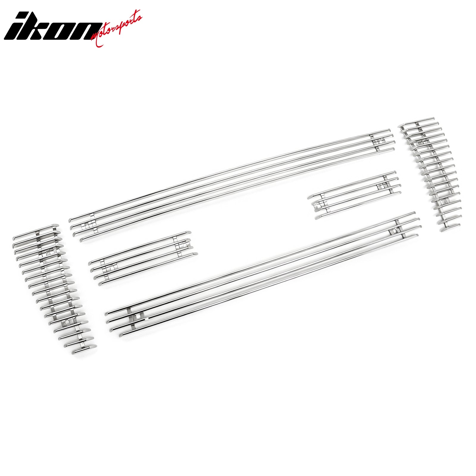 Fits 04-08 Ford F-150 Chrome Bar Style Front Grille Stainless Steel Replacement