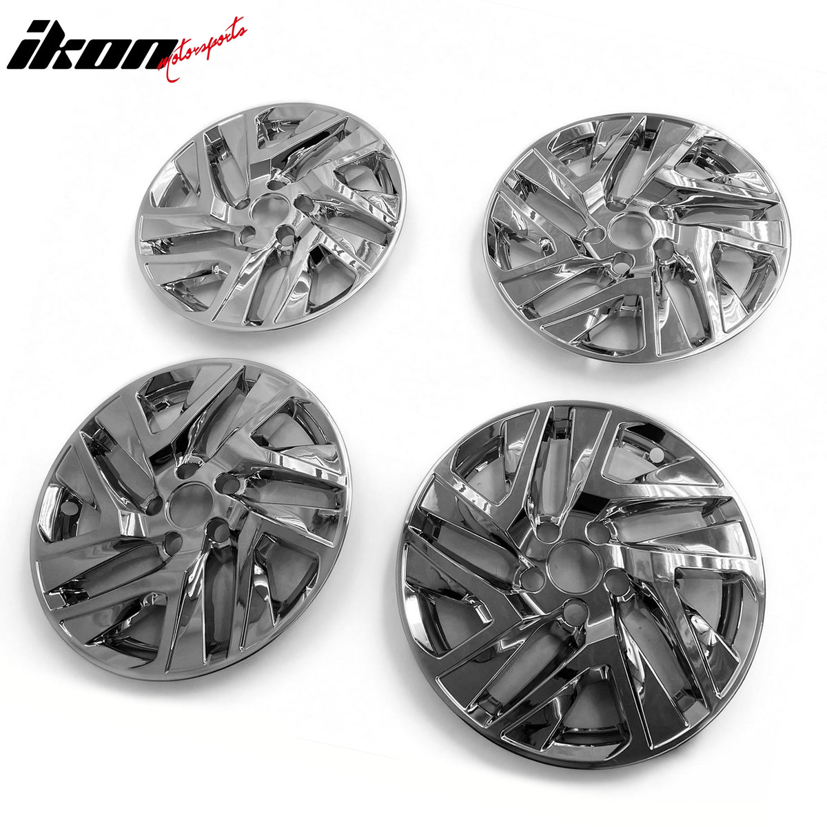 IKON MOTORSPORTS 17 inch Wheel Cover Hubcaps, Compatible with 2015-2016 Honda CR-V CRV, Chrome ABS Plastic Car Hub Caps Replacement Wheel Skin Rim Covers, 4 Pack