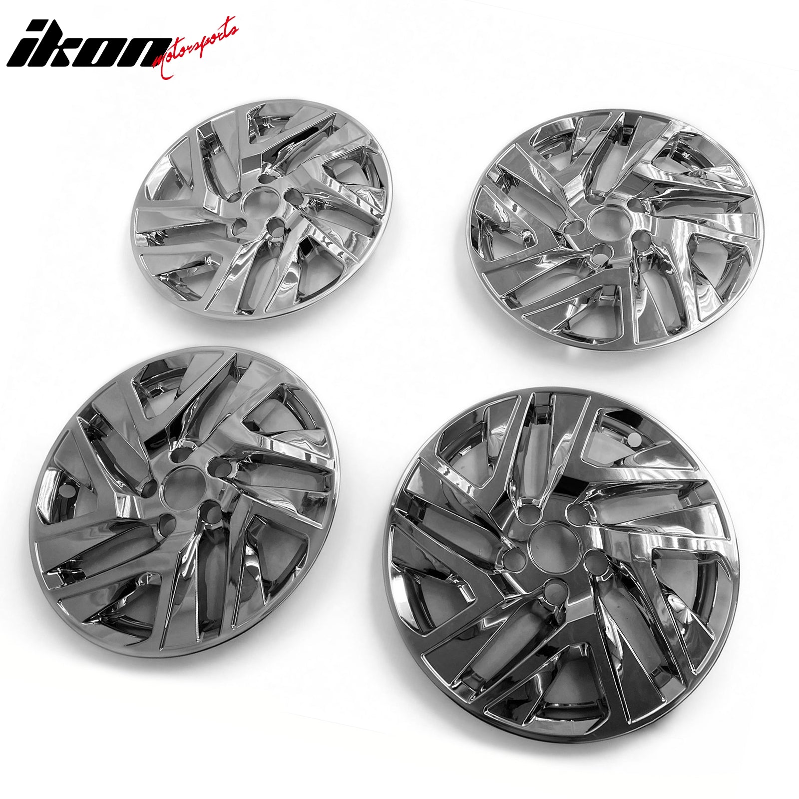 IKON MOTORSPORTS 17 inch Wheel Cover Hubcaps, Compatible with 2015-2016 Honda CR-V CRV, Chrome ABS Plastic Car Hub Caps Replacement Wheel Skin Rim Covers, 4 Pack