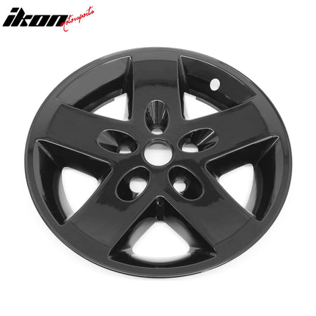 Fits 2007-2017 Jeep Wrangler 17" Wheel Covers Hubcaps Rim ABS Gloss Black 4PCS