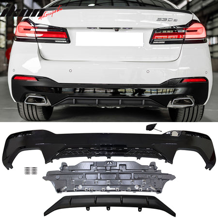 Fit 21-23 G30 G31 MP Style Type 1 Rear Diffuser + Front Bumper Lip + Side Skirts