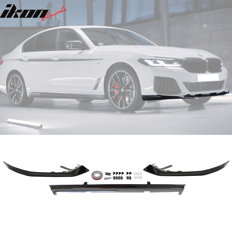 Fits 21-23 BMW G30 M Sport M550 Style Front Rear Side Bumper Kit Type 1 Diffuser