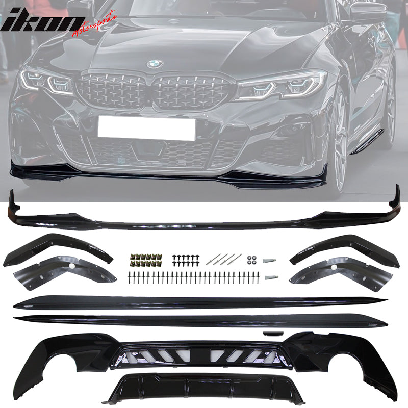 2019-2022 BMW G20 3 Series Front Lip & Rear Diffuser & Side Skirts