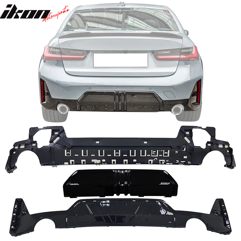 2023-2024 BMW G20 3-Series 330i M-P Style Rear Diffuser Gloss Black