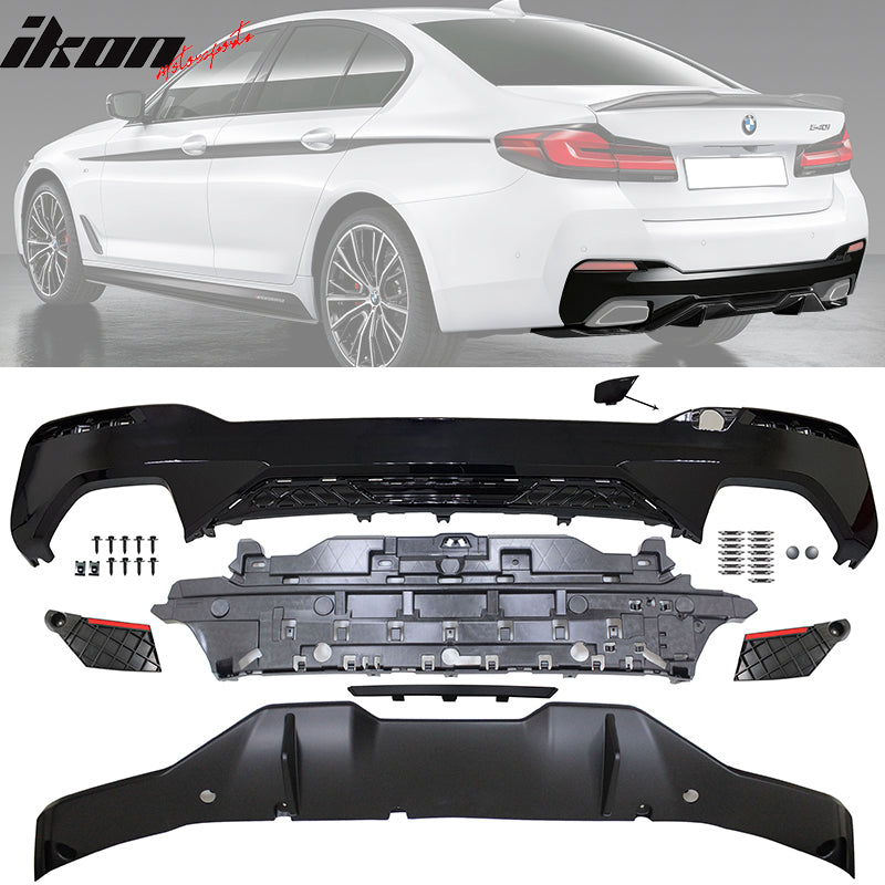 2021-2023 BMW G30 G31 5 Series MP Style Type 2 Rear Bumper Diffuser PP