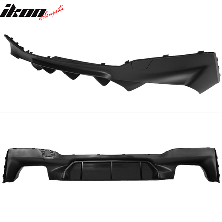 Fits 17-20 BMW 5 Series G30 M5 Style Rear Bumper Lip Diffuser Quad Outlets