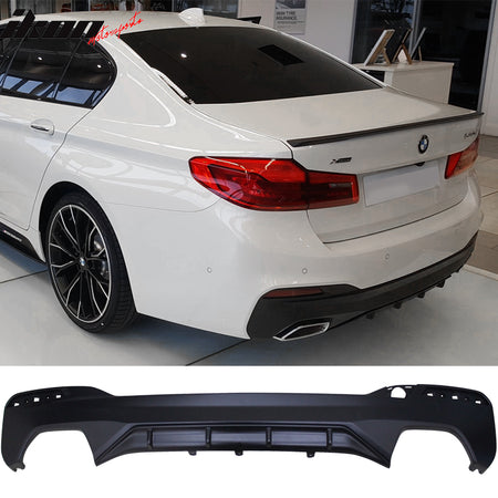 Fits 17-20 BMW 5 Series G30 MP Style Front Bumper Lip&Side Sill&Type 1 Diffuser