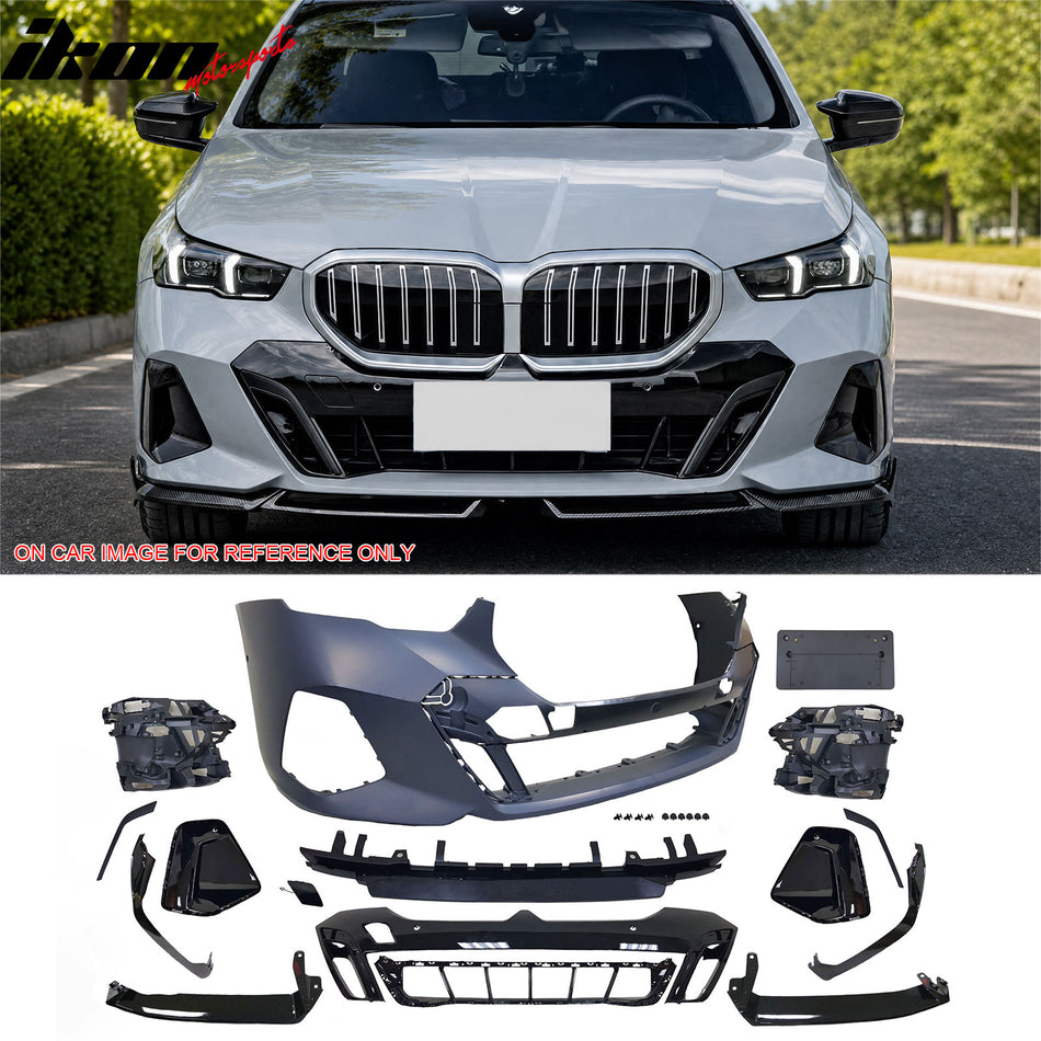 Fit 2024-2026 BMW G60 5-Series 530 540 550 MP Style Front Rear Bumper Cover