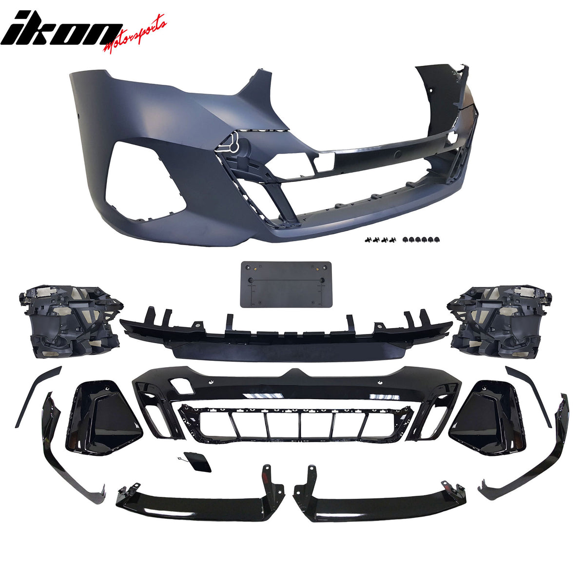 Fits 24-26 BMW G60 i5 MP Front & M60 Style Rear Bumper Conversion Unpainted PP