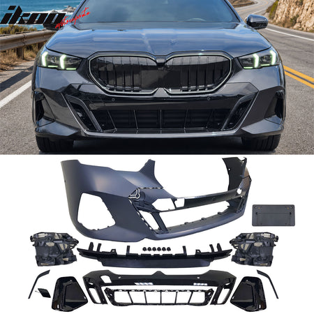 Fits 24-26 BMW G60 M Sport Front & M60 Rear Bumper Conversion + MP Rocker Panel