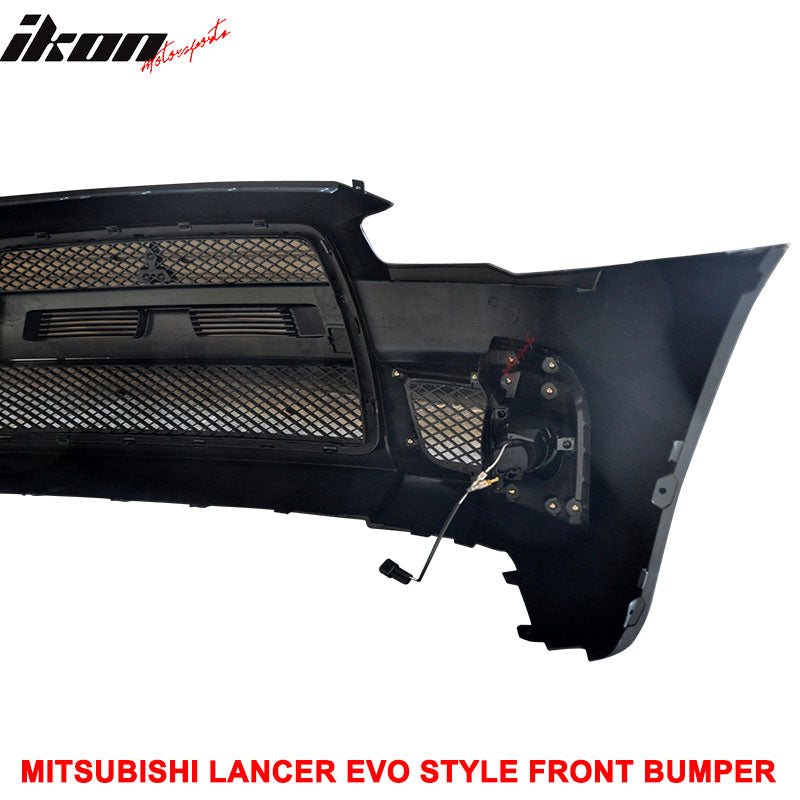 Fits 08-15 Mitsubishi Lancer Sedan EVO X Style Rear Bumper Cover Conversion  PP