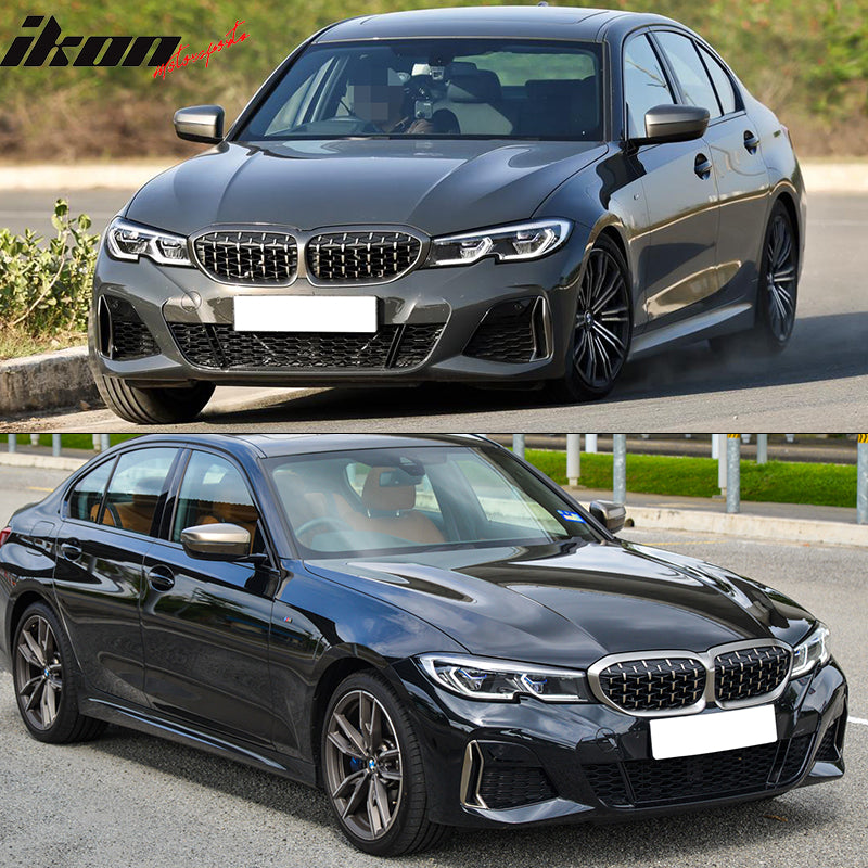 Fits 19-22 BMW G20 M340 Front/Rear Bumpers + M3 Style Side Skirt W/Ambient Light
