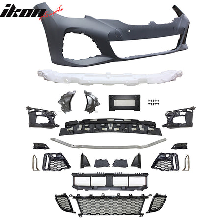 Fits 19-22 BMW G20 M340 Front/Rear Bumpers + M3 Style Side Skirt W/Ambient Light