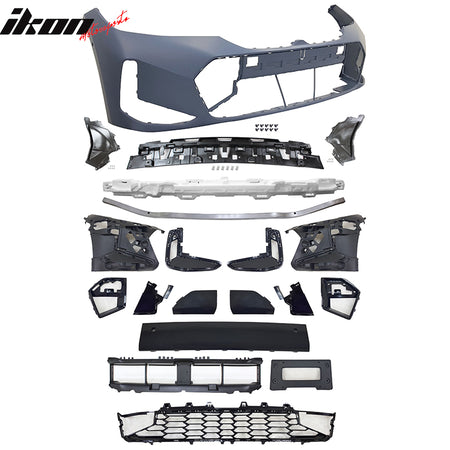 For 23-26 BMW G20 3-Series & M340i M-Sport Bumpers + Side Skirts Panel w/ Light