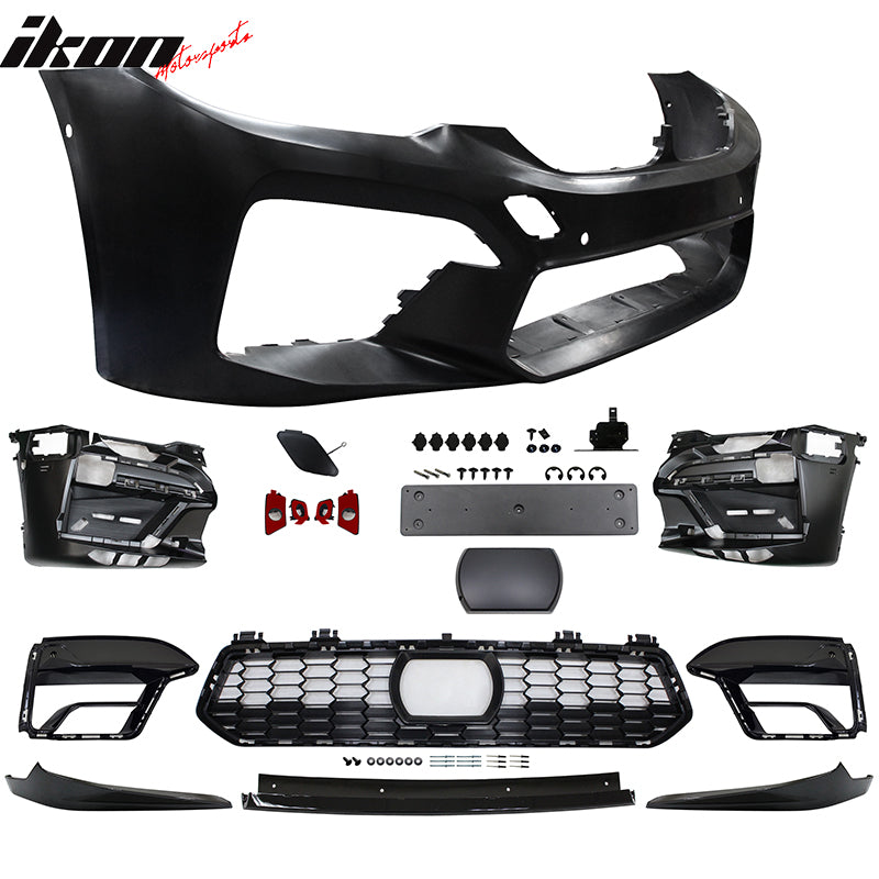 For 17-20 BMW G30 G31 5-Series CS Style Front Bumper Cover Conversion W/ 3PC Lip