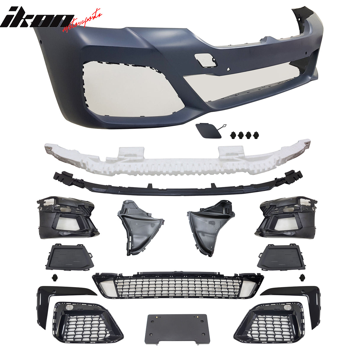 For 21-23 BMW G30 5-Series LCI Front Bumper Cover M-Tech Style Conversion Fascia