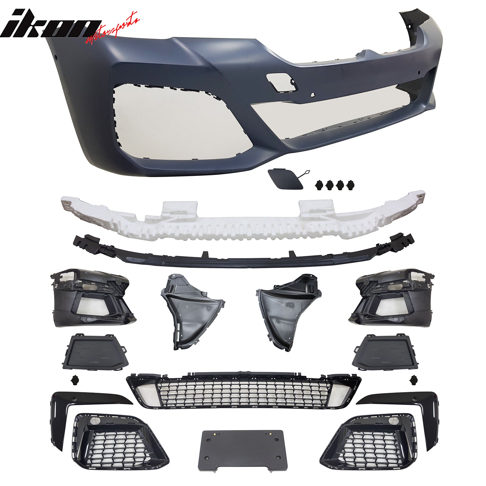 For 21-23 BMW G30 5-Series LCI Front Bumper Cover M-Tech Style Conversion Fascia