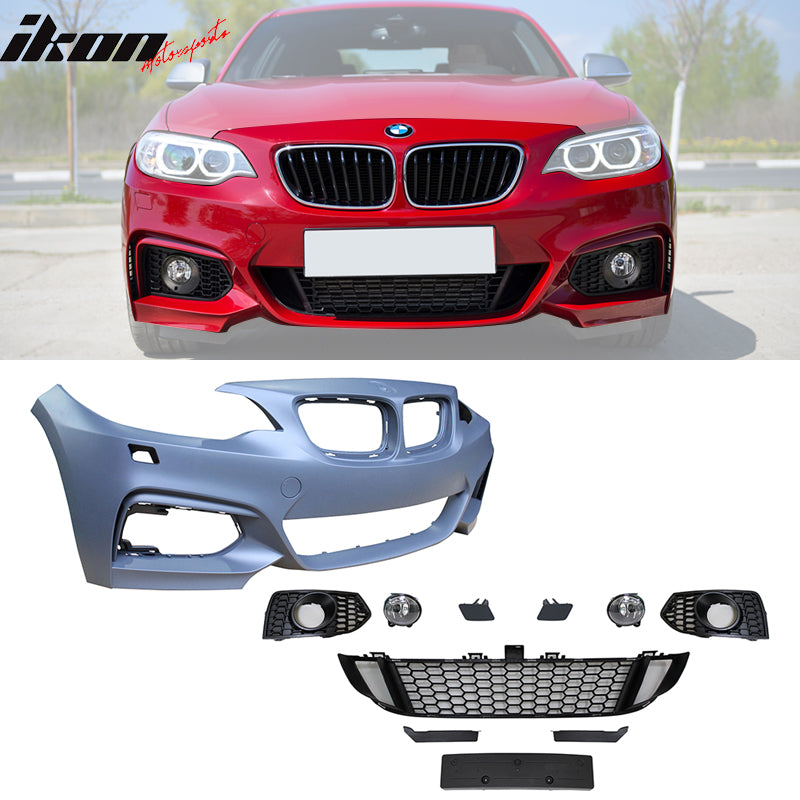 2014-2021 BMW F22 F23 M Sport Style Front Bumper Cover W/ Fog Lights