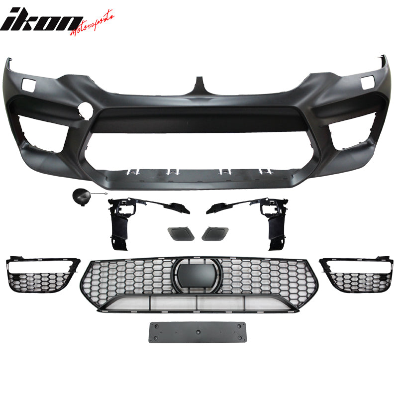Front Bumper Cover Compatible With 2017-2020 BMW G30, 4DR Sedan M5 Style Front Bumper Conversion Replacement PP by IKON MOTORSPORTS