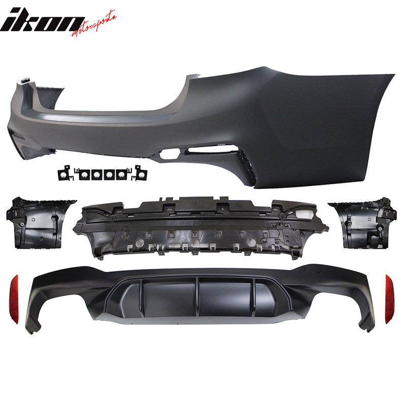 Fits 17-20 BMW G30 to M5 Style Conversion Kit Front Rear Bumpers Side Skirt Ext.