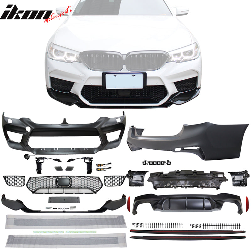 2017-2020 BMW G30 to M5 Style Front Rear Bumpers Side Skirts PP