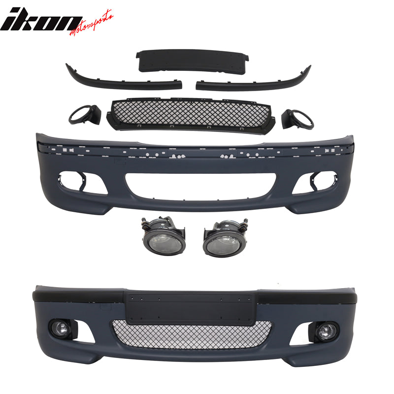 For Bmw E46 Modified Mt Front Rear Bumper Grill Grille Fog Lamp Cover Car  Accessories Accesorios Para Auto - Bumpers - AliExpress