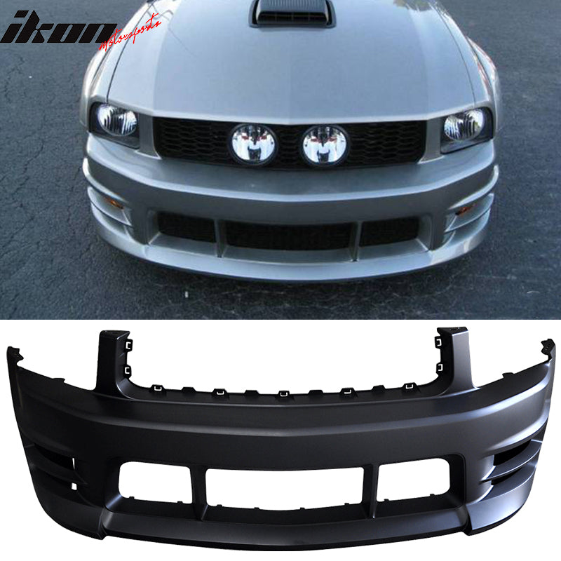 2005-2009 Ford Mustang V6 Racer Style Unpainted Front Bumper Cover PP
