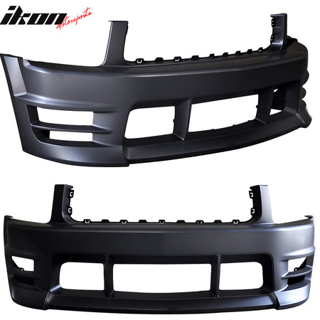 Fits 05-09 Ford Mustang Base V6 Racer Style Front Bumper Cover Conversion Kit PP