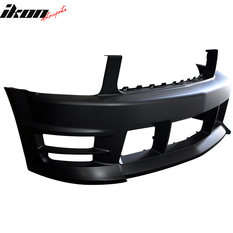 Fits 05-09 Ford Mustang Base V6 Racer Style Front Bumper Cover Conversion Kit PP