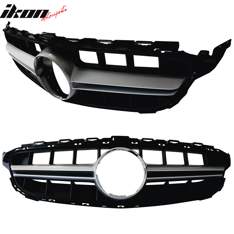 Fits 15-18 Benz W205 C-Class C63 AMG PP Front Bumper Conversion w/ Silver Grille